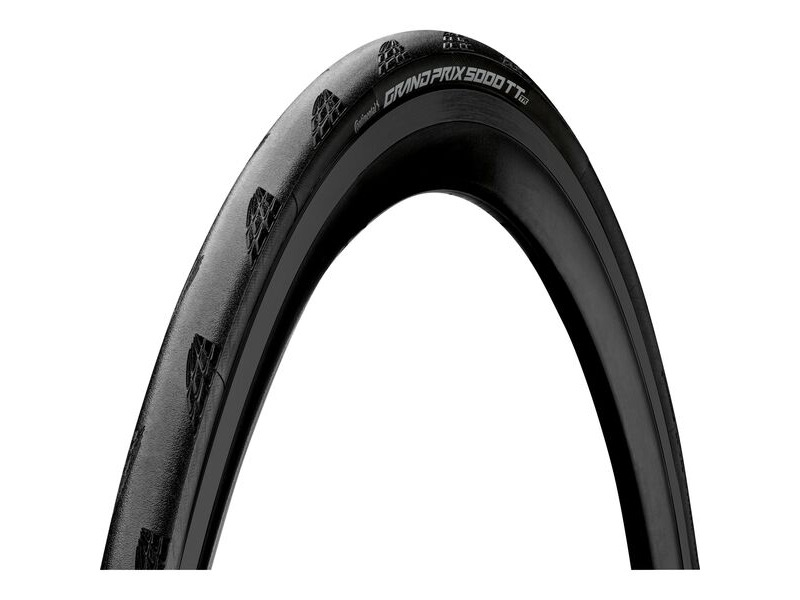 Continental Grand Prix 5000s Tubeless Ready Tt Tyre 2022: Black/Black 700x25c click to zoom image