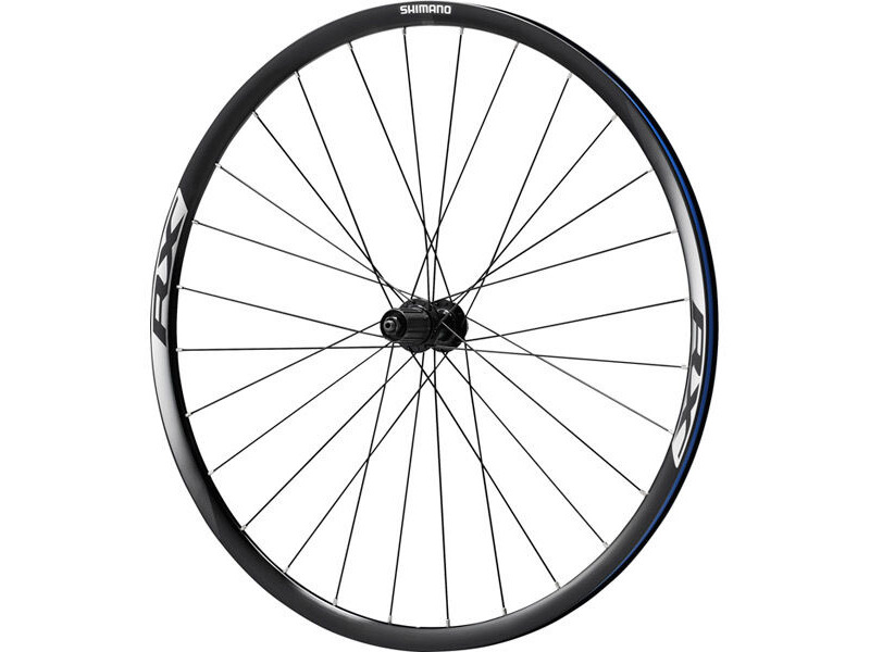 Shimano WH-RX010 disc road wheel, clincher 24mm, 11-speed, black, rear click to zoom image