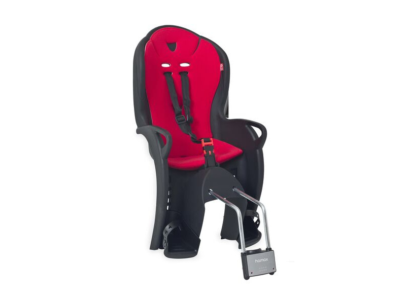 Hamax Kiss Child Bike Seat 2024: Black/Red click to zoom image