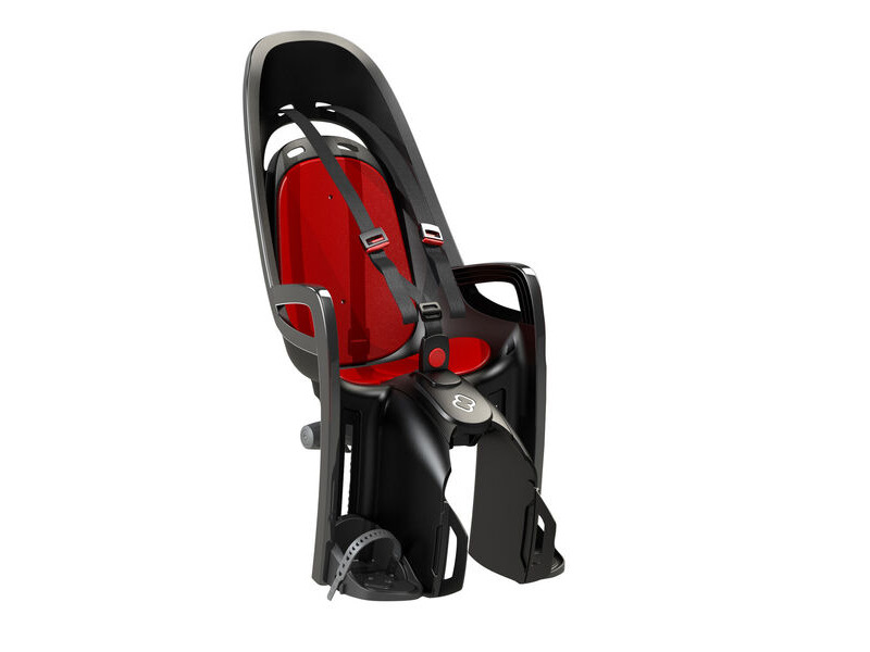Hamax Zenith Child Bike Seat Pannier Rack Version Grey/Red click to zoom image