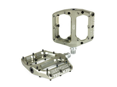 Renthal Revo-F Flat Pedals CNC Alloy Flat pedal, 100x104mm Platform, Fully serviceable AluGold