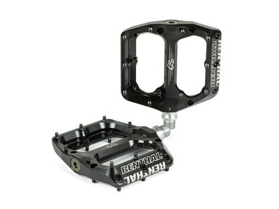 Renthal Revo-F Flat Pedals CNC Alloy Flat pedal, 100x104mm Platform, Fully serviceable Black